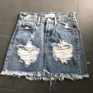Denim mini skirt